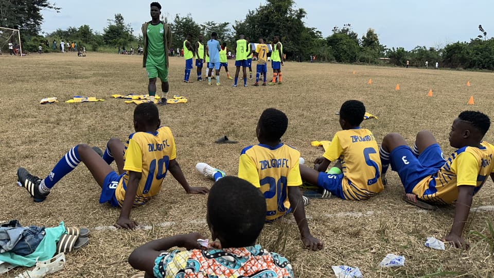 Séance d'entraînement des jeunes du centre